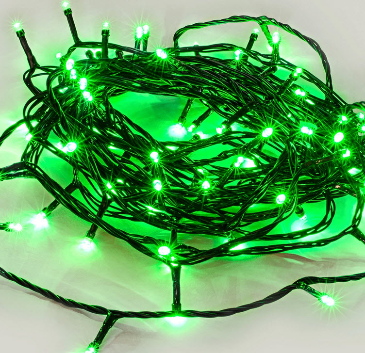 Green incandescent on sale christmas lights